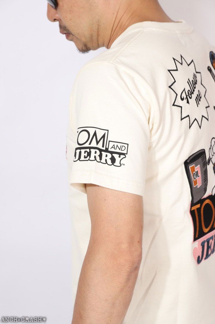 トムとジェリー 半袖Tシャツ TJN-2623 TOM AND JERRY NEVERMIND 刺繍 TEE
