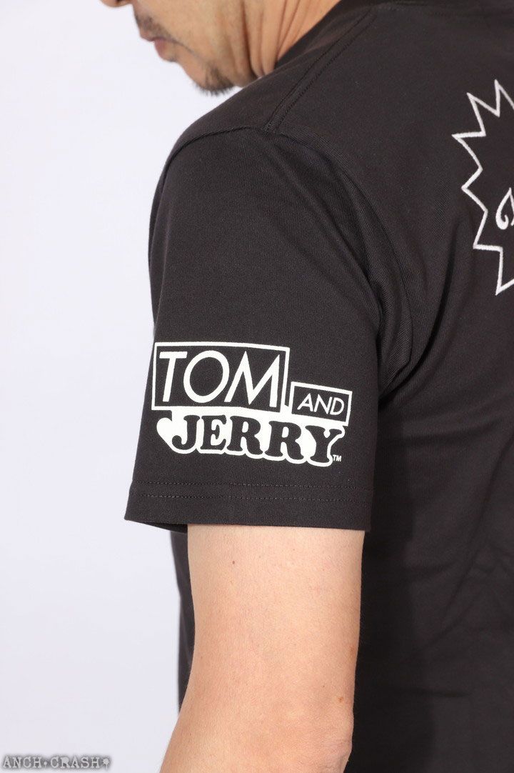 トムとジェリー 半袖Tシャツ TJN-2623 TOM AND JERRY NEVERMIND 刺繍 TEE