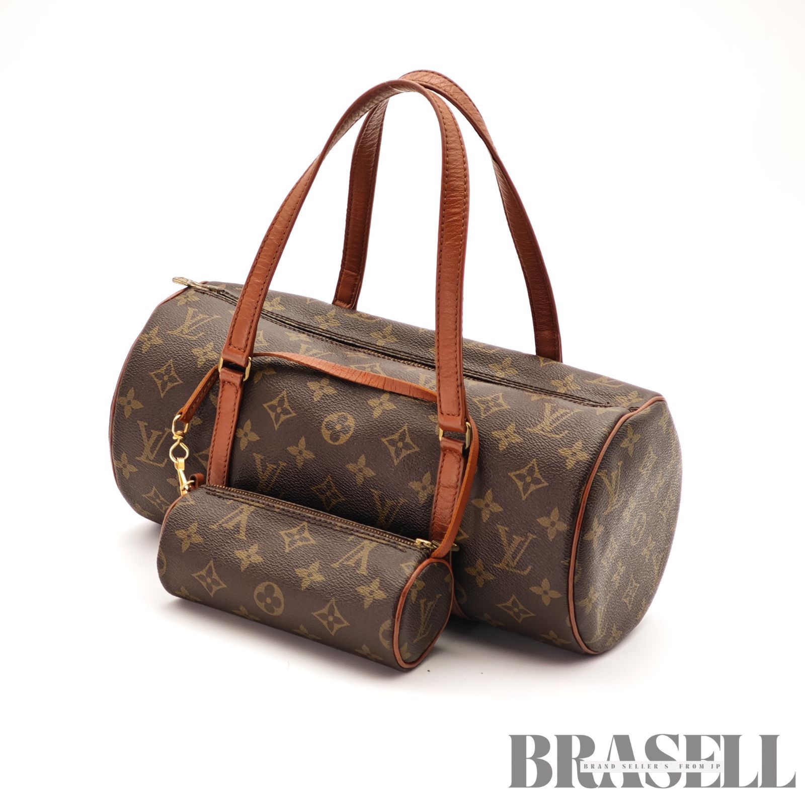 LOUIS VUITTON パピヨン30 M51385 バッグ ハンドバッグ 横長 筒 ポーチ 