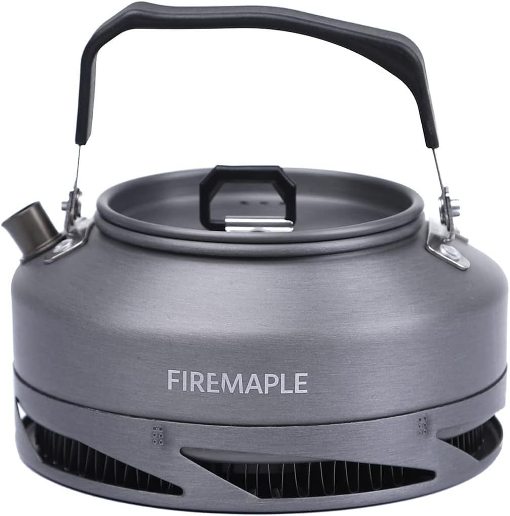 Fire-Maple キャンプケトル やかん 0.8L ヒートエクスチェンジャー アルミ コンパクト 軽量 アウトドアケトル コーヒー ティーポット 登山 ハイキング アウトドア ファミリー ソロ キャンプ用品 収納袋付き(XT1-ブラック) 1ace7d07