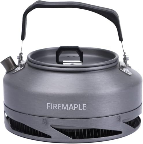 Fire-Maple キャンプケトル やかん 0.8L ヒートエクスチェンジャー アルミ コンパクト 軽量 アウトドアケトル コーヒー ティーポット 登山 ハイキング アウトドア ファミリー ソロ キャンプ用品 収納袋付き(XT1-ブラック) 1ace7d07