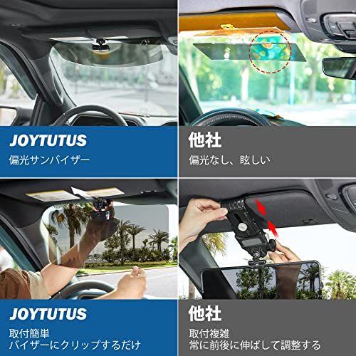 【トラック汎用】JOYTUTUS 車 サンバイザー トラック汎用 偏光サンバイザー カーサンバイザー フロント 日よけ グレー 左右前後調整可能 360°回転 アンチグレアカーサンバイザ 紫外線 反射光 眩しさ避け 日射し 照り返しを簡単カッ 07f437c8