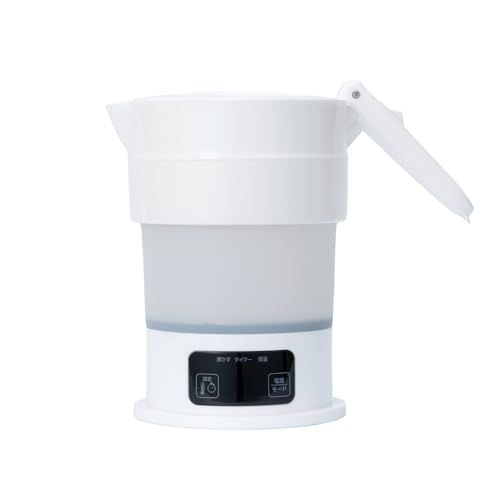 MCO コンパクトに折りたためる 電気ケトル 600ml 自動電圧切替 旅行 海外 ホワイト 26635″mn 316c8d78