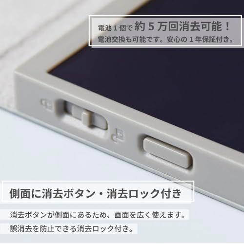 キングジム 電子メモパッド ブギーボード 4インチ カバー付き 消去ロック 電池交換可 BB-21-B 青″mn 1cbce859