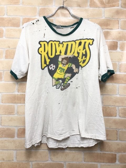 【中古】 Champion チャンピオン 70s Rowdies Vintage Ringer T-Shirt バータグ ホワイト XL 111444683