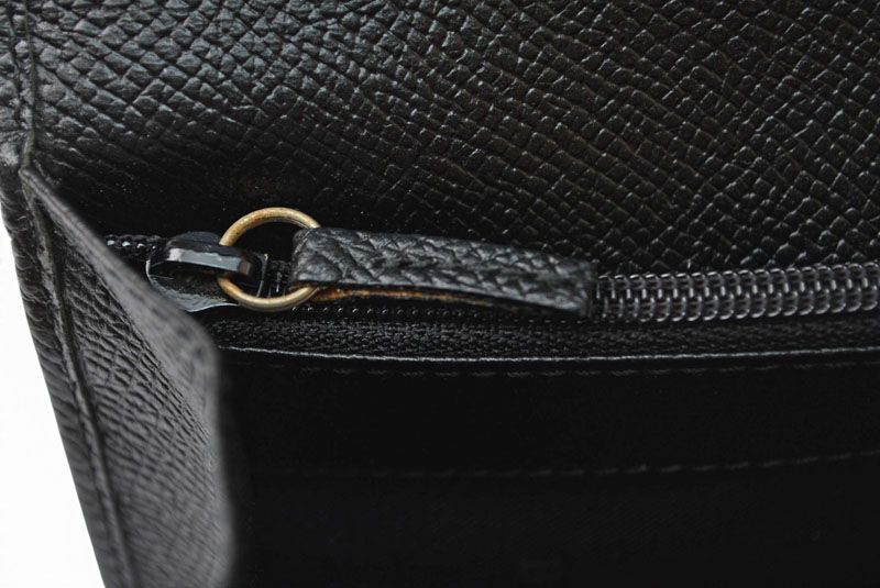 ブルガリ クラシコ BVLGARI 二つ折り 長財布 グレインレザー ブラック