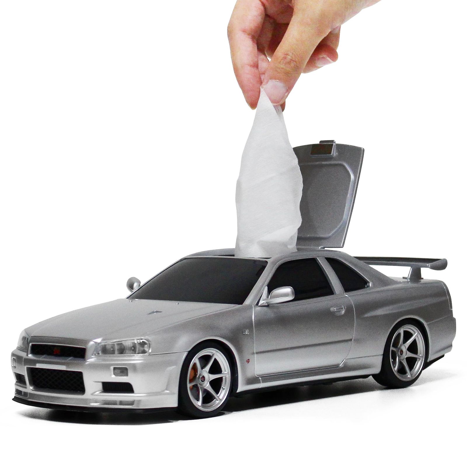 ウェットティッシュケース 日産スカイライン GT-R (BNR34) (シルバー) [シルバー]