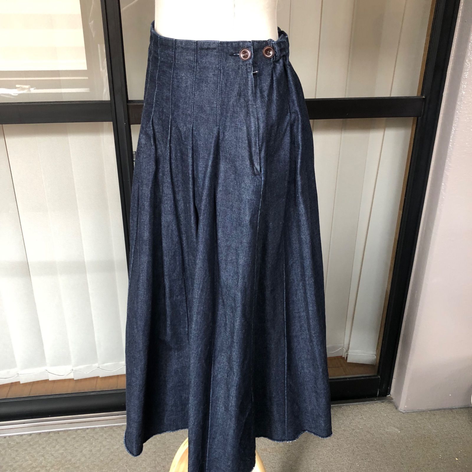 journal standard luxe デニムロングスカート タックスカート