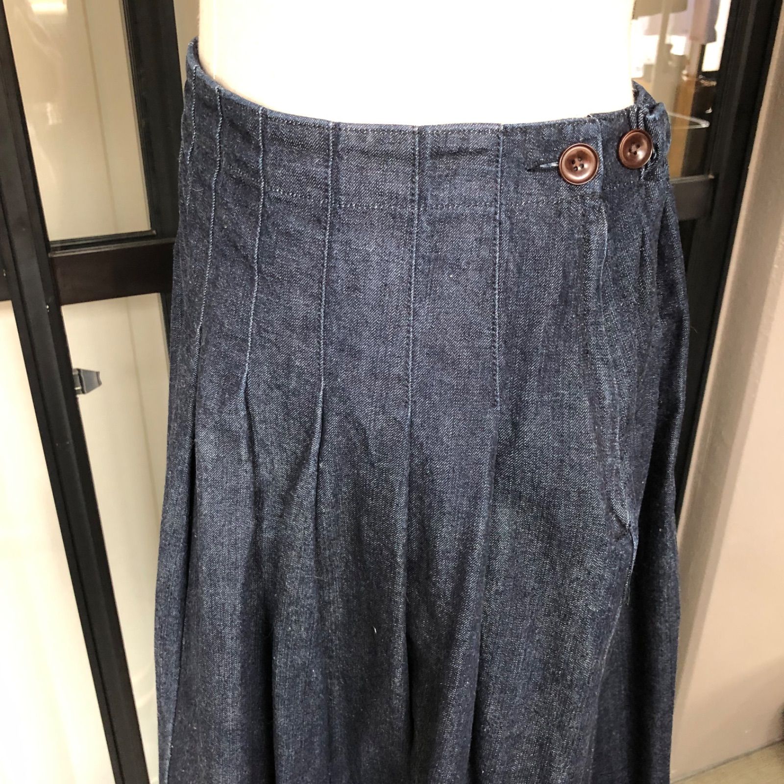 journal standard luxe デニムロングスカート タックスカート