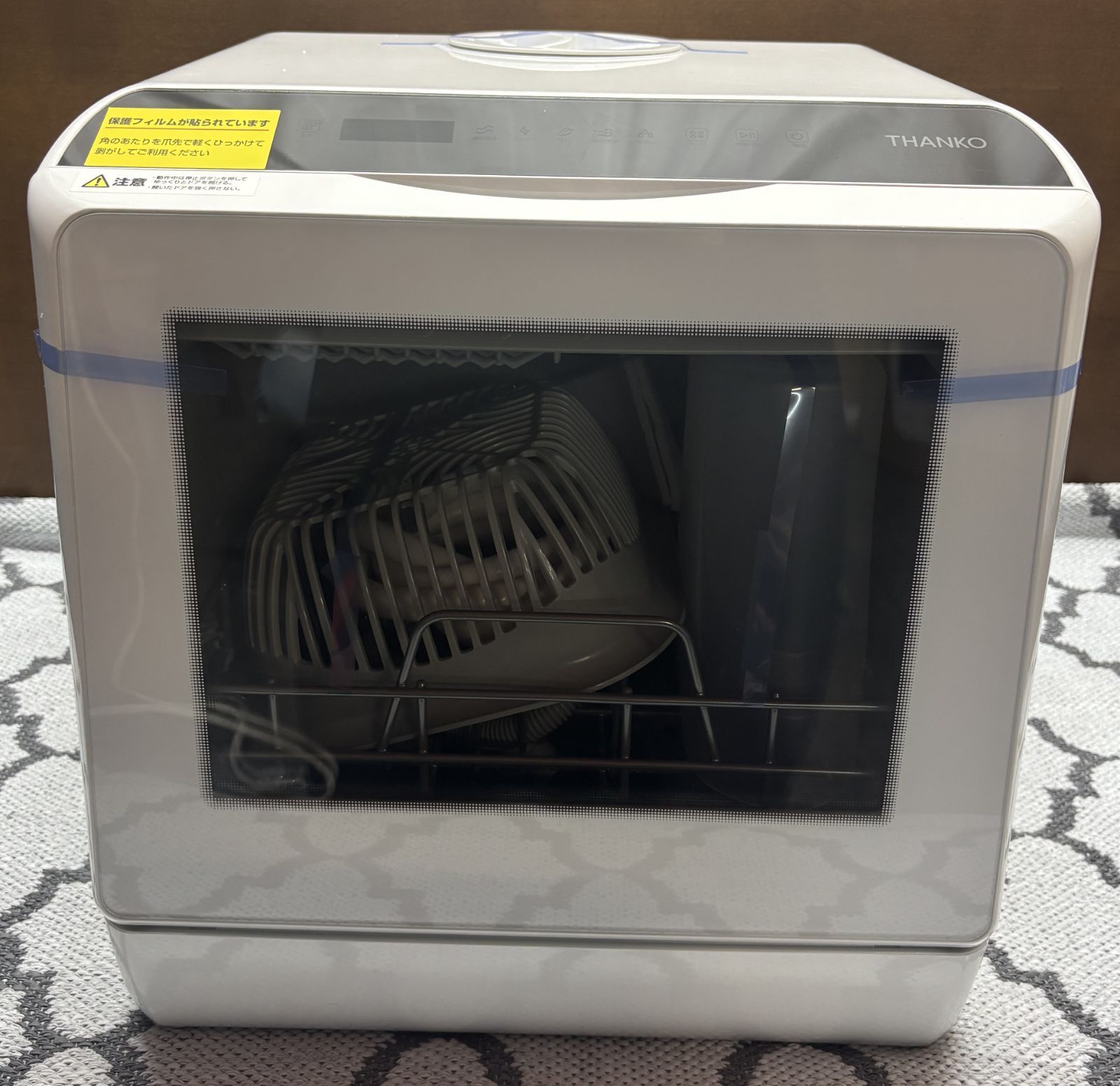 NE0239【美品・ほぼ新品】THANKO 工事不要 水道いらずのタンク式食器洗い乾燥機 1人暮らしからファミリーまで 使いやすいスタンダードモデル STTDWADW　白