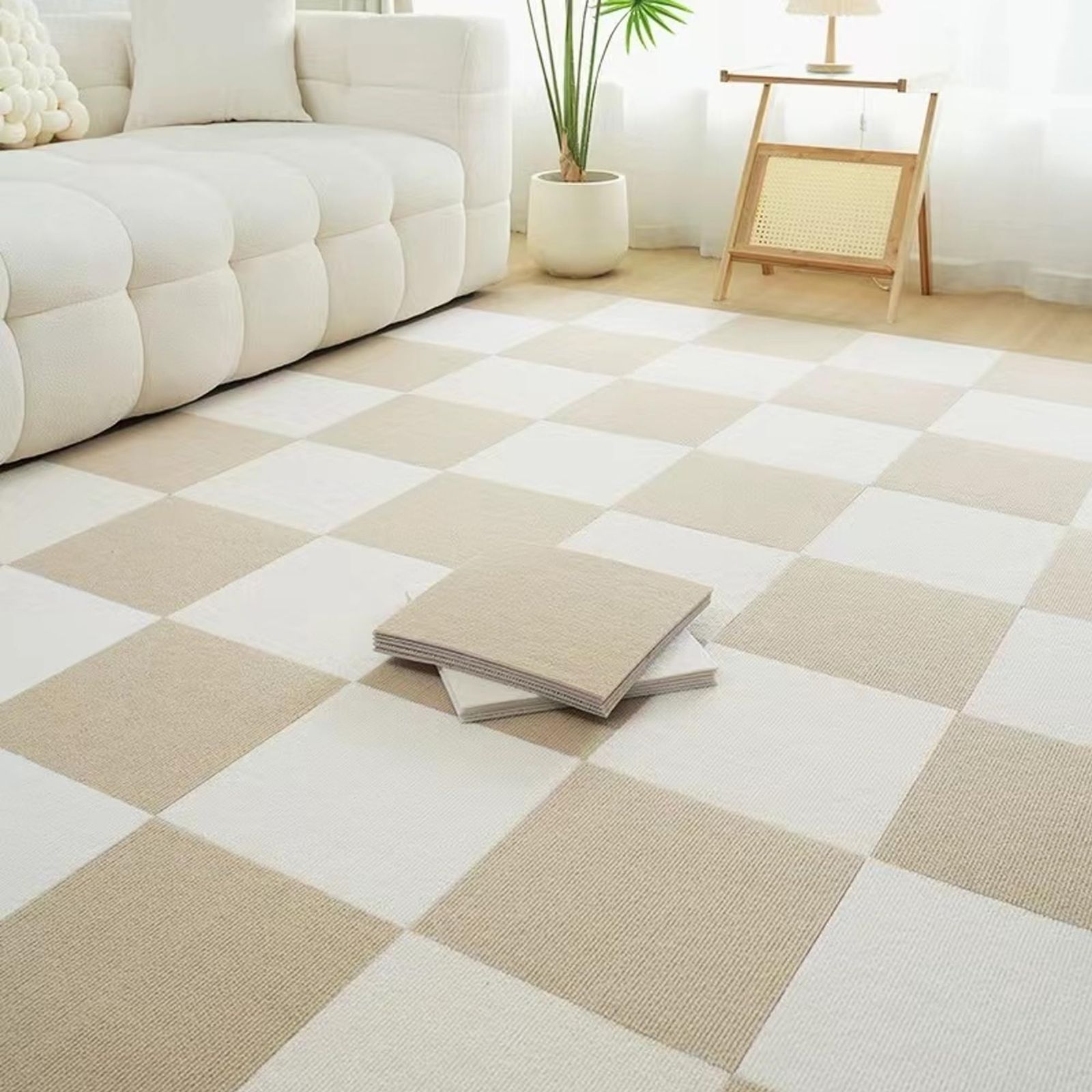AYO タイルカーペット ずれない ジョイントマット 玄関マット厚手4mm 30*30cm フロアマット ハサミでカット可 防音シート カーペット おしゃれ 洗える 床保護 タイルマット パンチカーペット ペット/お年寄り/ペット猫犬滑り止め e19ff741