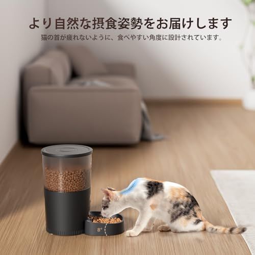 IMIPAW 自動給餌器 猫 【2026新モデル】タイマー式 給餌器 3L容量 2WAY給電 手動給餌 自動餌やり機 手動給餌 設定・お手入れ簡単 1日6食 ブラックY 2fa24390