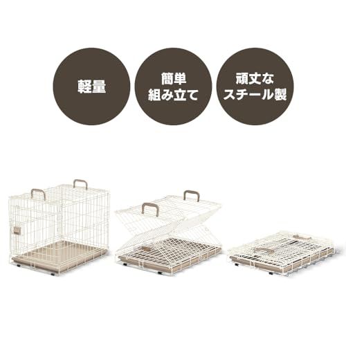 アイリスプラザ 折りたたみケージ 犬 猫 防災 ライトナチュラル 中型犬用 幅54.5×奥行77×高さ60.5cm POKE-750RY fb524d95 アイリスプラザ 折りたたみケージ 犬 猫 防災 ライトナチュラル 中型犬用 幅54.5×奥行77×高さ60.5cm POKE-750RY fb524d95