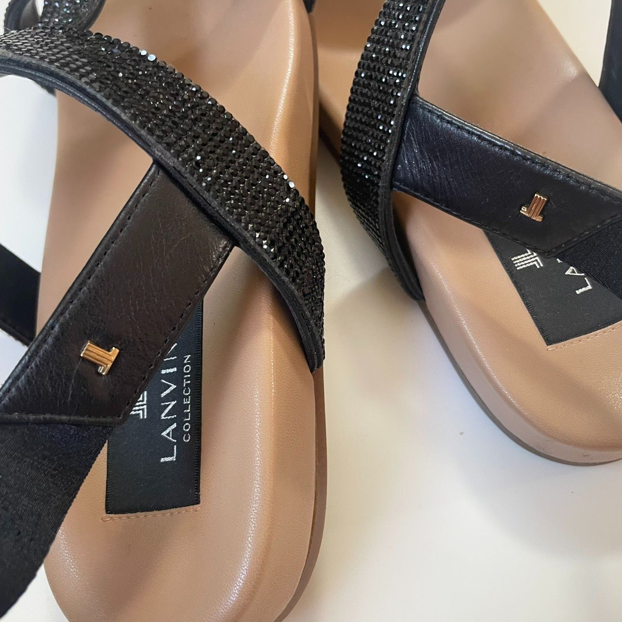 LANVIN COLLECTION ランバンコレクション ビジューサンダル M ブラック