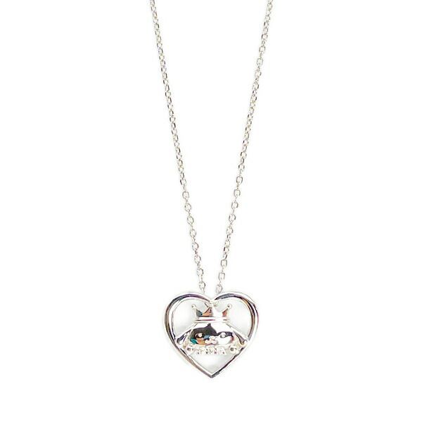 サンリオ ポムポムプリン オープンハートクラウンペンダント シルバー ネックレス アクセサリー 日本製 Sanrio