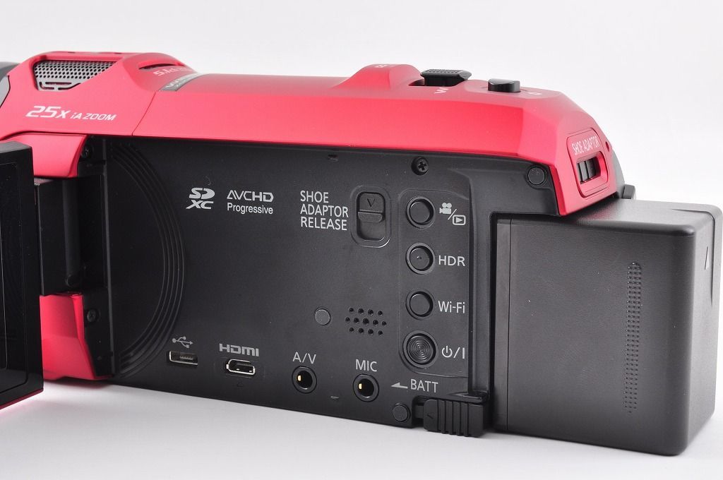 【2ヶ月保証付き】Panasonic HC-VX992M レッド 4K ビデオカメラ 20倍ズーム Wi-Fi パナソニック＃1546