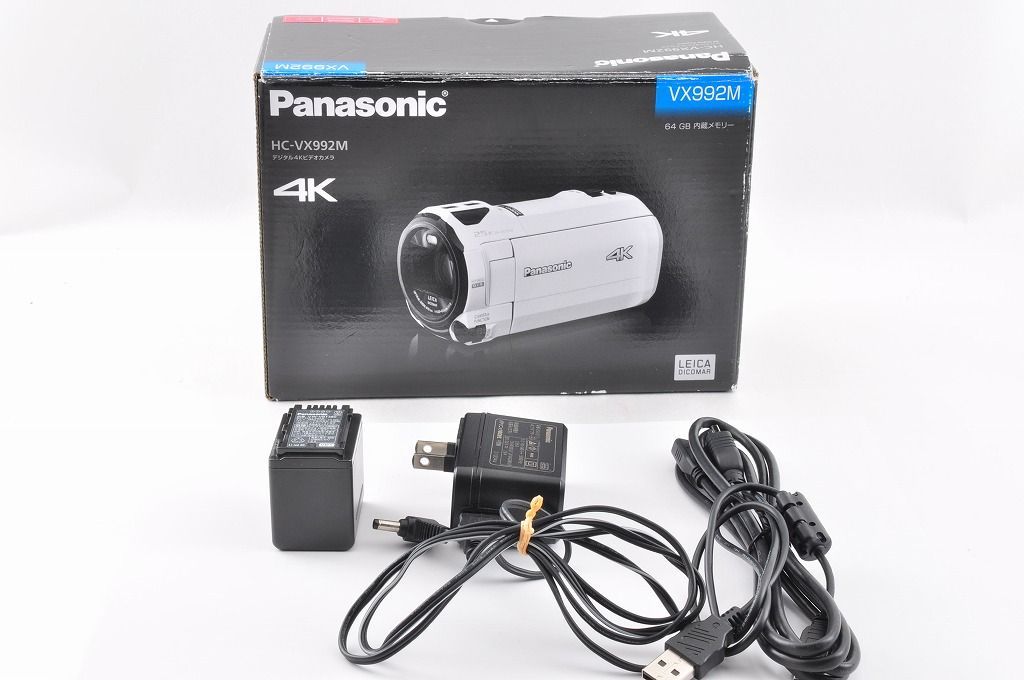 【2ヶ月保証付き】Panasonic HC-VX992M レッド 4K ビデオカメラ 20倍ズーム Wi-Fi パナソニック＃1546