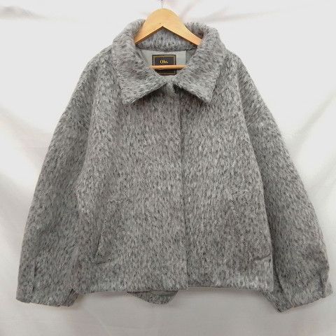 olu. オルドット 2wayシャギーミドルコート ライトグレー F ◇○☆ olu. オルドット 2wayシャギーミドルコート ライトグレー F ◇○☆