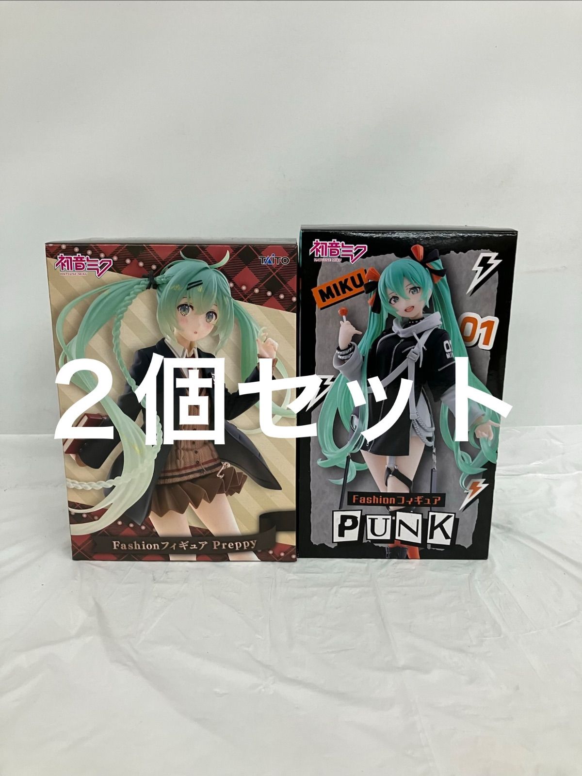未開封 初音ミク Fashion フィギュア PUNK Preppy 2種セット LF5C48