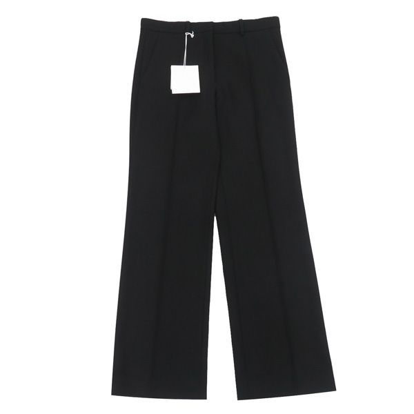 【タグ付き未使用】THE ROW ザロウ Albereta Pant アルベレタ バージンウール パンツ サイズ2 黒 ブラック 国内正規品 定価23.3万 47804