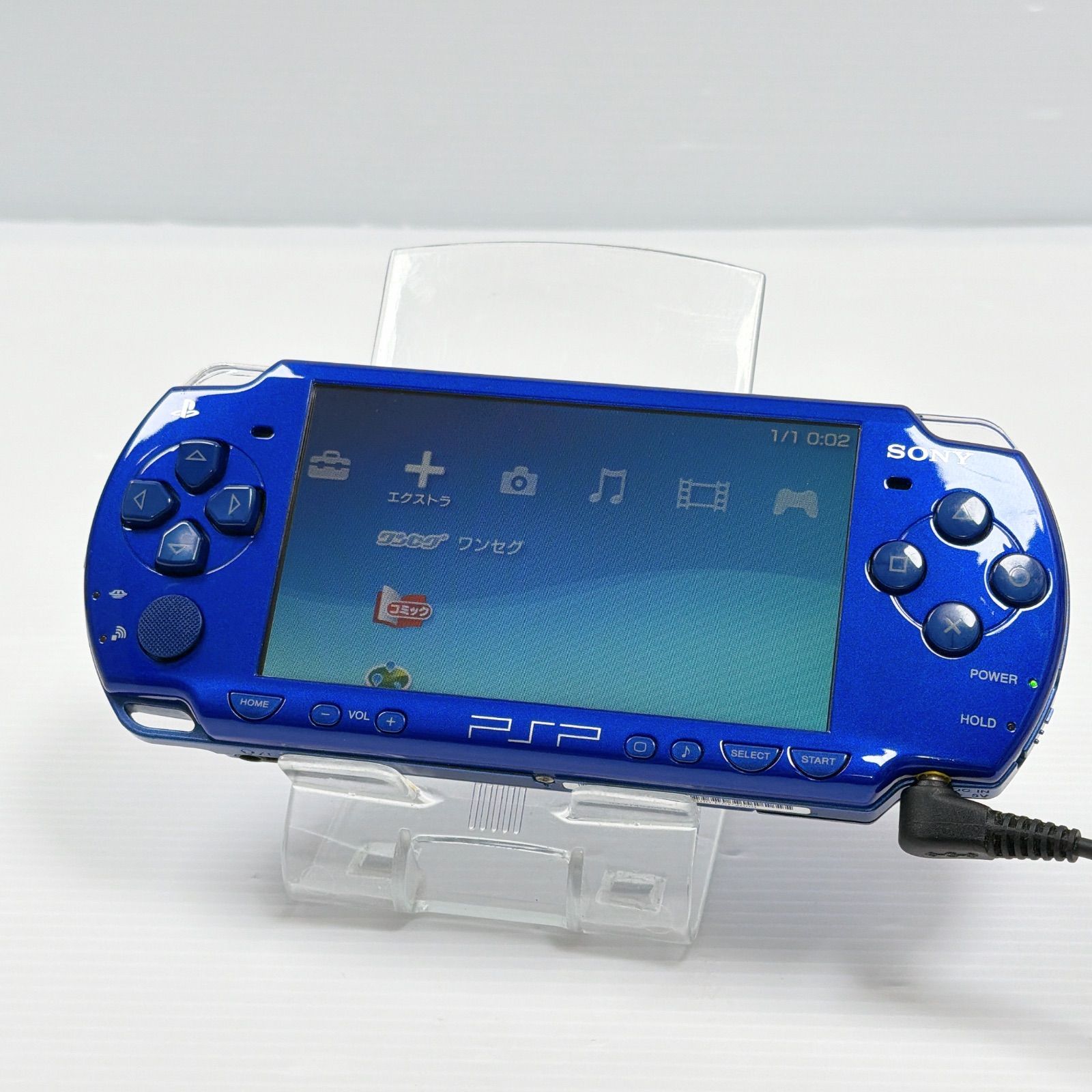 PSP 2000 メタリックブルー 遊べるセット 動作確認済み FW6.60 ソニー プレイステーション ポータブル SONY PlayStation Portable psp 管理番号M1947 PSP 2000 メタリックブルー 遊べるセット 動作確認済み FW6.60 ソニー プレイステーション ポータブル SONY PlayStation Portable psp 管理番号M1947