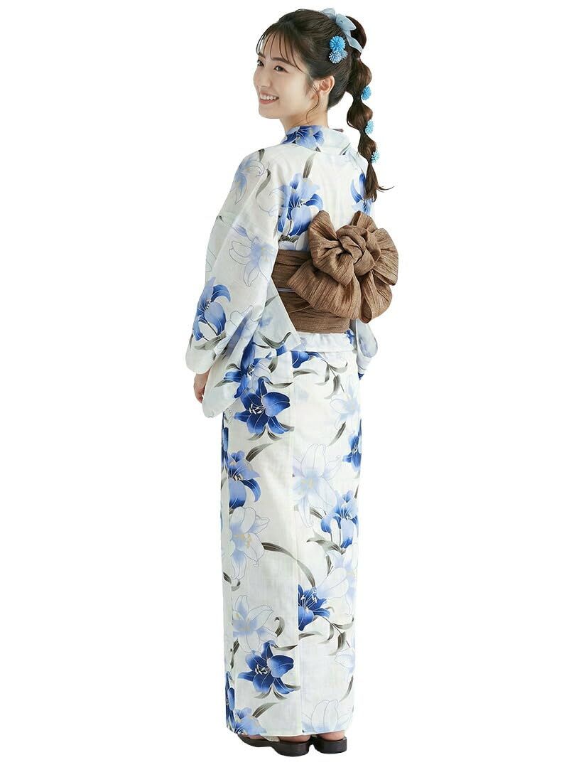 浴衣 セット レディース [なごみや] 女物 レトロ花柄 変わり織 浴衣 ラメ 兵児帯 2点セット レトロ 古典柄 シック かっこいい 高見え 夏祭り 夕涼み 花火 レディース★m 15d82839
