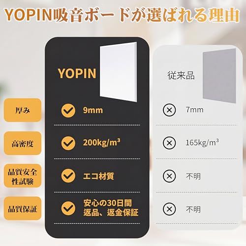 YOPIN 吸音材 200kg/m? 高密度 吸音ボード 吸音対策 室内装飾 楽器 消音 騒音 防音 30cm×30cm 手軽にDIY 難燃 防湿 保温 吸音パネル 虫ピン押しピン付き 24枚★m b24372cc YOPIN 吸音材 200kg/m? 高密度 吸音ボード 吸音対策 室内装飾 楽器 消音 騒音 防音 30cm×30cm 手軽にDIY 難燃 防湿 保温 吸音パネル 虫ピン押しピン付き 24枚★m b24372cc