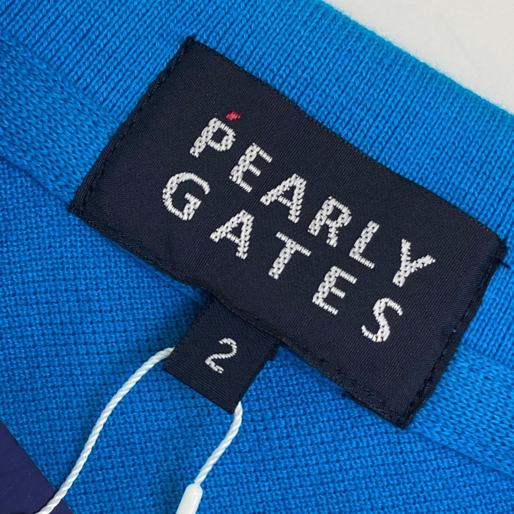 サイズ：2 PEARLY GATES パーリーゲイツ 半袖ポロシャツ ブルー系 [240101698814] ゴルフウェア レディース ストスト