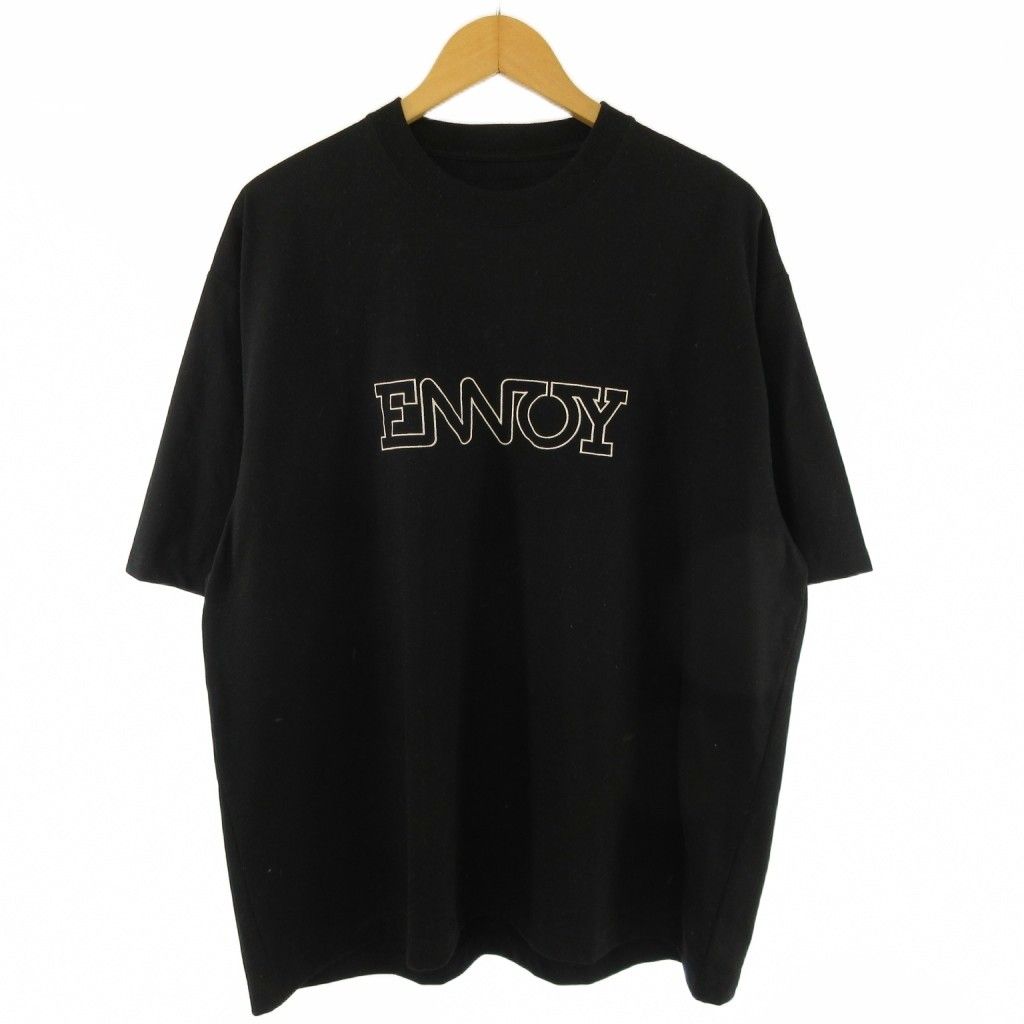 ザエンノイプロフェッショナル The ennoy Professional 24SS Electric Logo EMB T-Shirt Tシャツ 半袖 ロゴ 黒 M