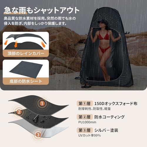 KingCamp 着替えテント 非常用トイレ 簡易シャワールーム 更衣室 ビーチ プライベートテント アウトドア 防災 設置簡単 持ち運び便利 収納袋付きe b88d204f KingCamp 着替えテント 非常用トイレ 簡易シャワールーム 更衣室 ビーチ プライベートテント アウトドア 防災 設置簡単 持ち運び便利 収納袋付きe b88d204f