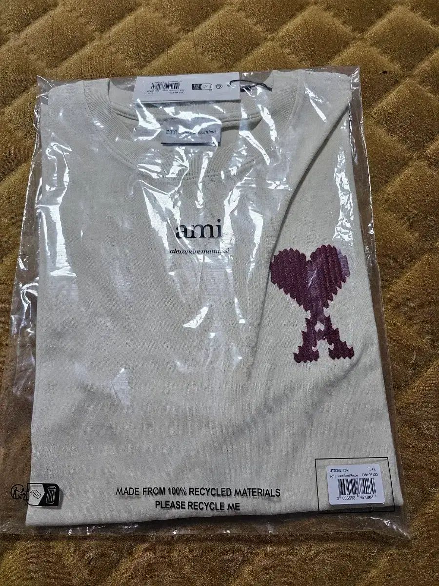 アミ ハート ロゴ 半袖 Tシャツ 新品 XL