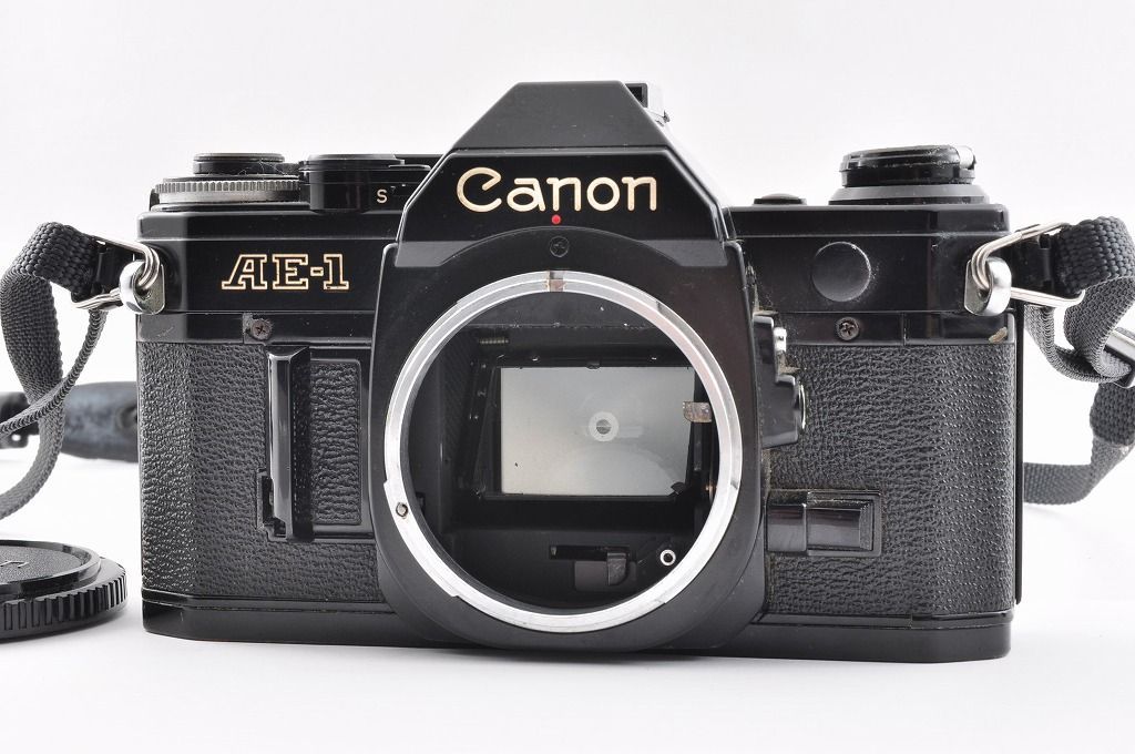 2ヶ月保証付き】Canon AE-1 ブラック フィルム一眼レフ 動作品＃1548