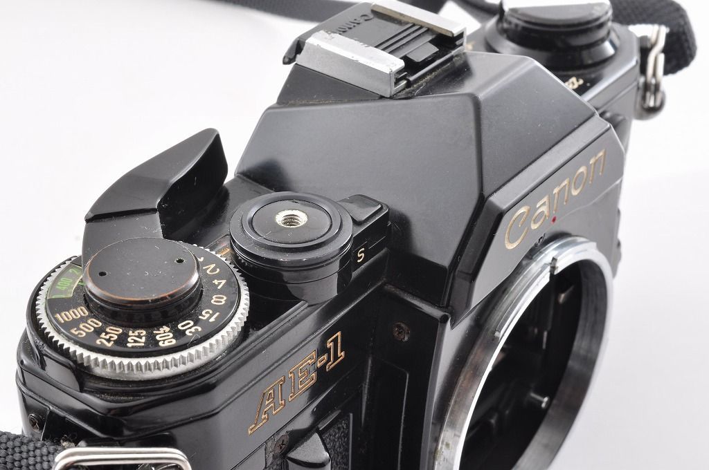2ヶ月保証付き】Canon AE-1 ブラック フィルム一眼レフ 動作品＃1548