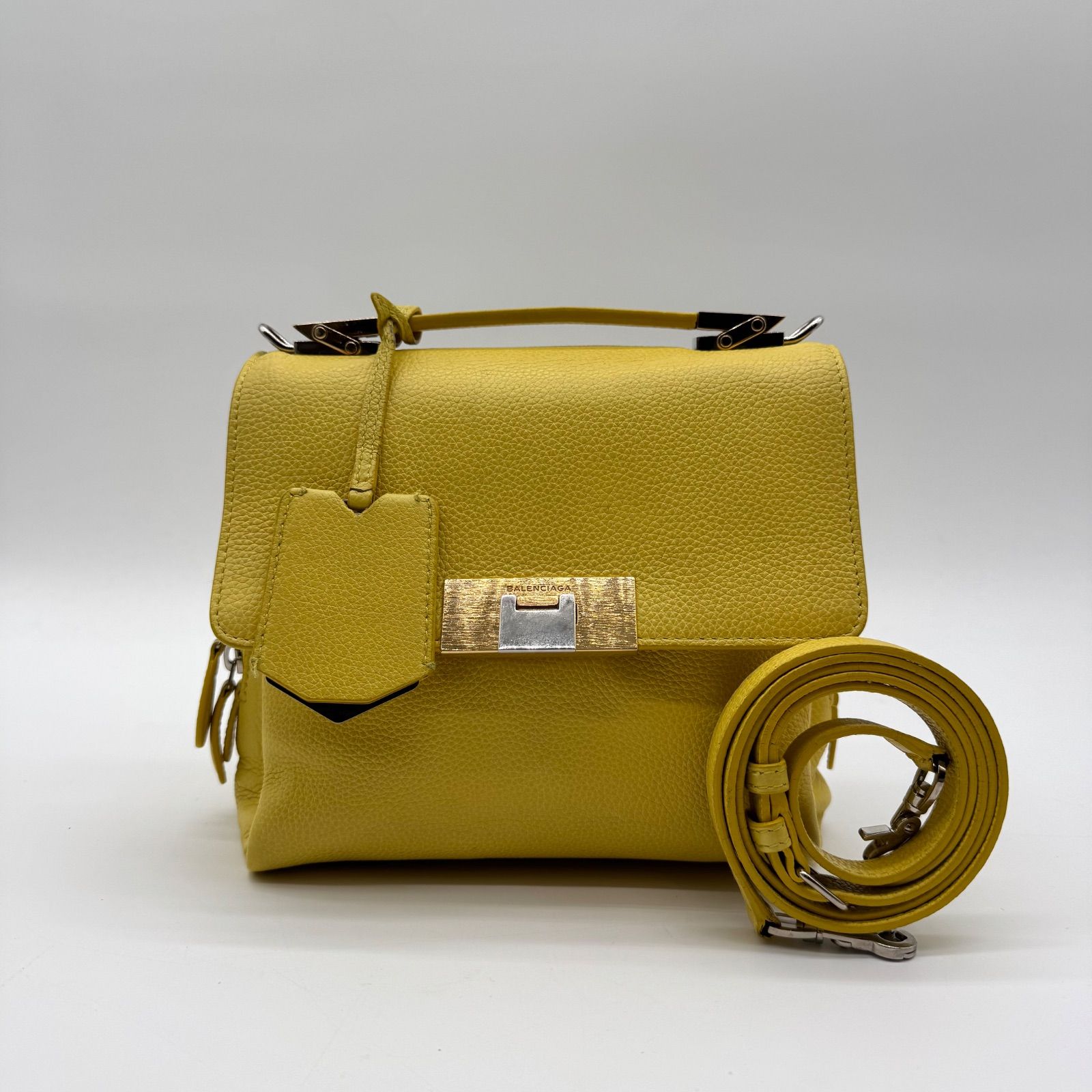 極美品✨BALENCIAGA バレンシアガ　ハンドバッグ　ショルダーバッグ 2way　ルディス　レザー　イエロー