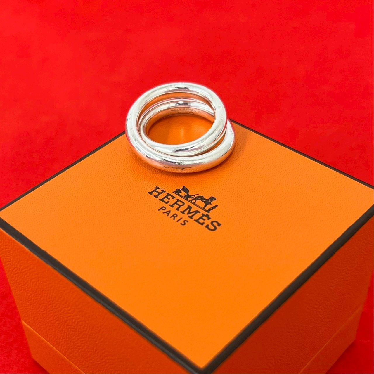 極 美品 希少品 HERMES エルメス ヴェルティージュ リング シルバー925 指輪 13号 アクセサリー メンズ レディース シルバー 59902