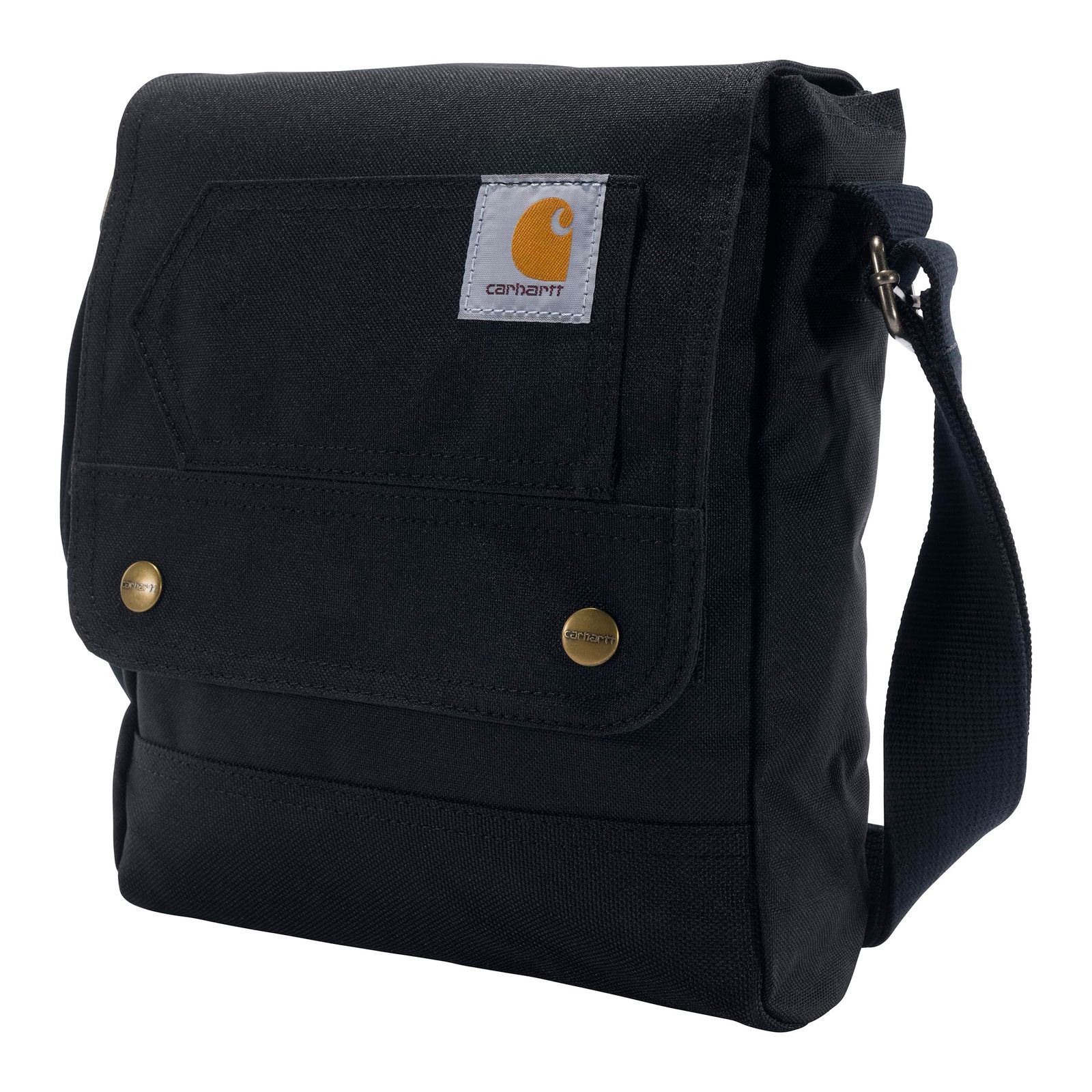 Carhartt、丈夫で調節可能なバッグ、フラップ開閉、毎日のクロスボディスナップ(ブラック), B0000513 [ブラック] [Free Size]