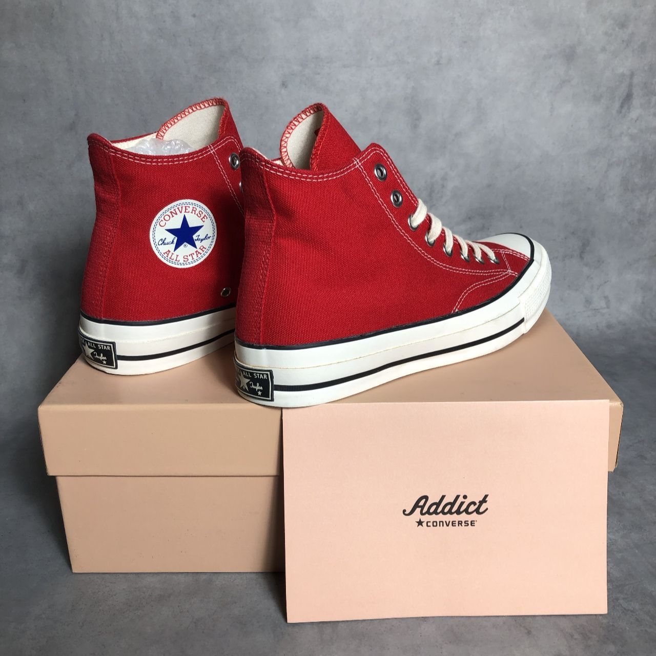 PQ397◇CONVERSE addict : CHUCK TAYLOR CANVAS HI◇28cm◇RED 未使用 