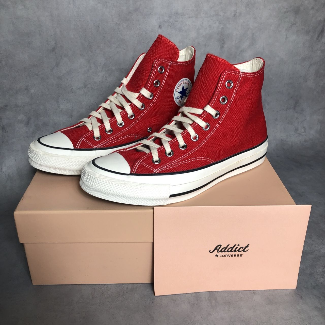 PQ397◇CONVERSE addict : CHUCK TAYLOR CANVAS HI◇28cm◇RED 未使用 