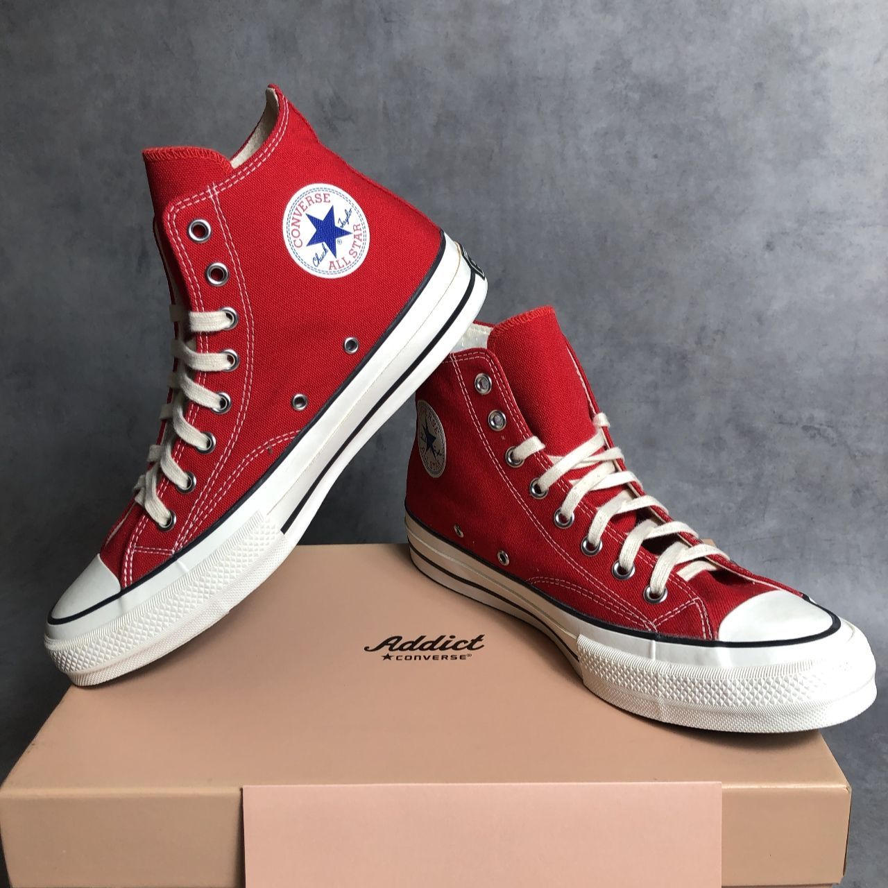 PQ397◇CONVERSE addict : CHUCK TAYLOR CANVAS HI◇28cm◇RED 未使用 