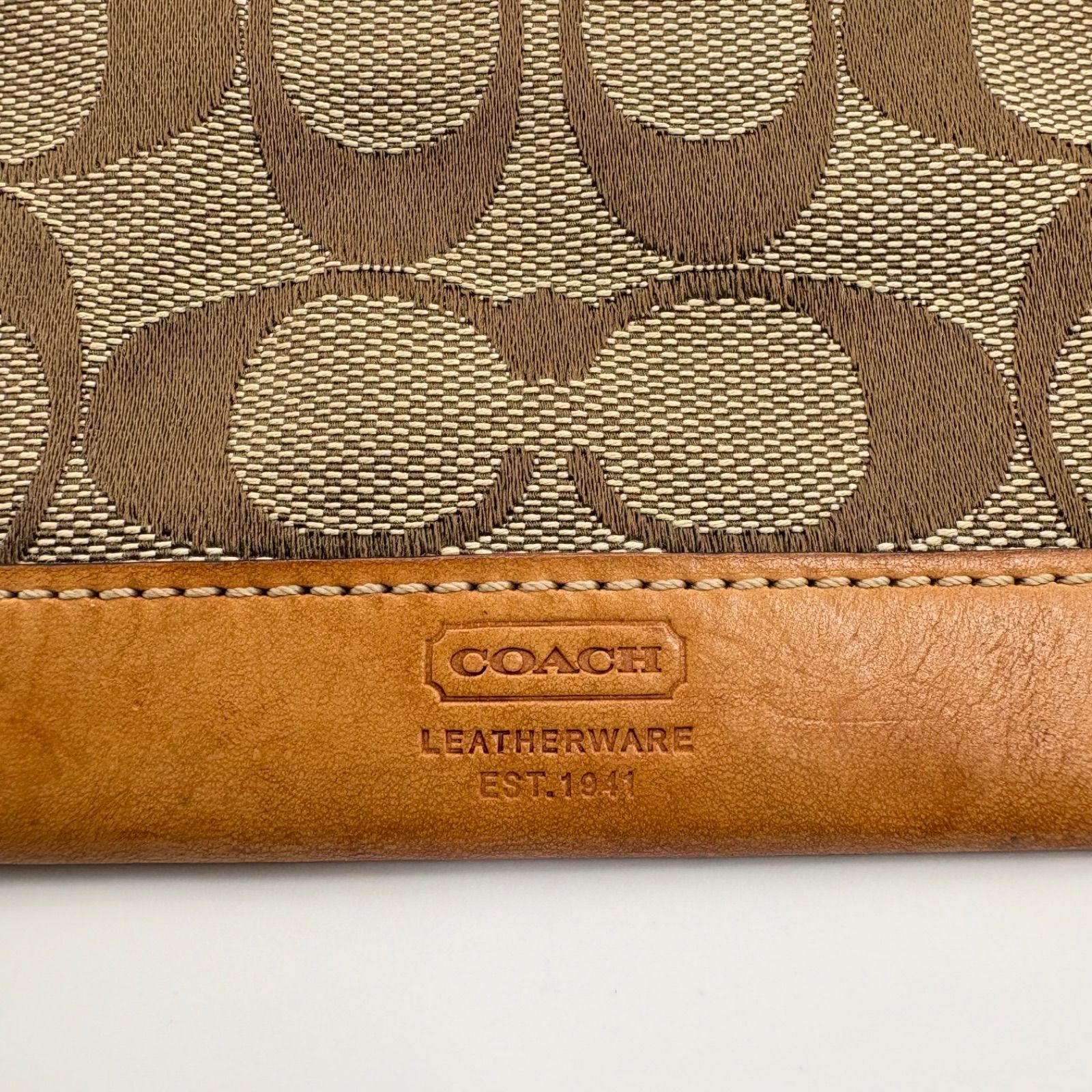 COACH コーチ シグネチャー コインケース 小銭入れ キーリング付き 