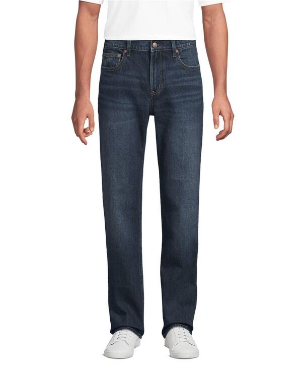 ランズエンド メンズ ボトムス デニムパンツ Lands End Mens Stretch Classic Fit Jean Dark pacific wash