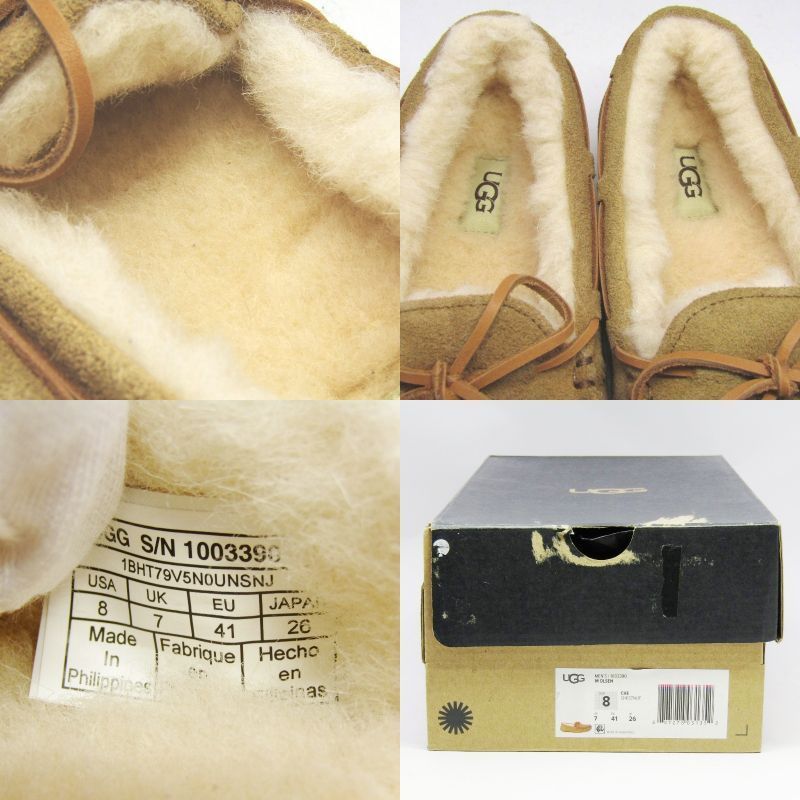 未使用 UGG アグ 26cm モカシン ムートン シューズ 1003390 オルセン