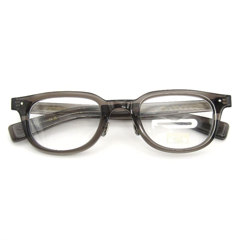 未使用 EYEVAN7285 アイヴァン7285 MODEL.361 日本製レクタングル スクエア 1PINカシメ 347 モスグレー 54000994