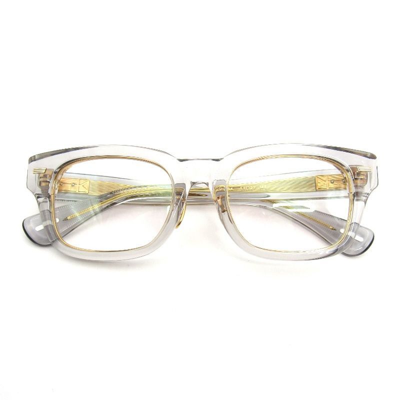 未使用 YUICHI TOYAMA:5 ユウイチトヤマ ファイブ メガネフレーム WILLIAMSBURG 日本製 04 Clear Gray/Gold 54000999