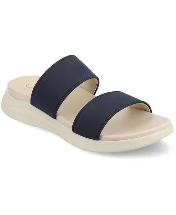 ジュルネ コレクション レディース シューズ サンダル Journee Collection Womens Janis SlipOn Wedge Sandals Navy ネイビー