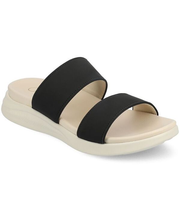 ジュルネ コレクション レディース シューズ サンダル Journee Collection Womens Janis SlipOn Wedge Sandals Black ブラック