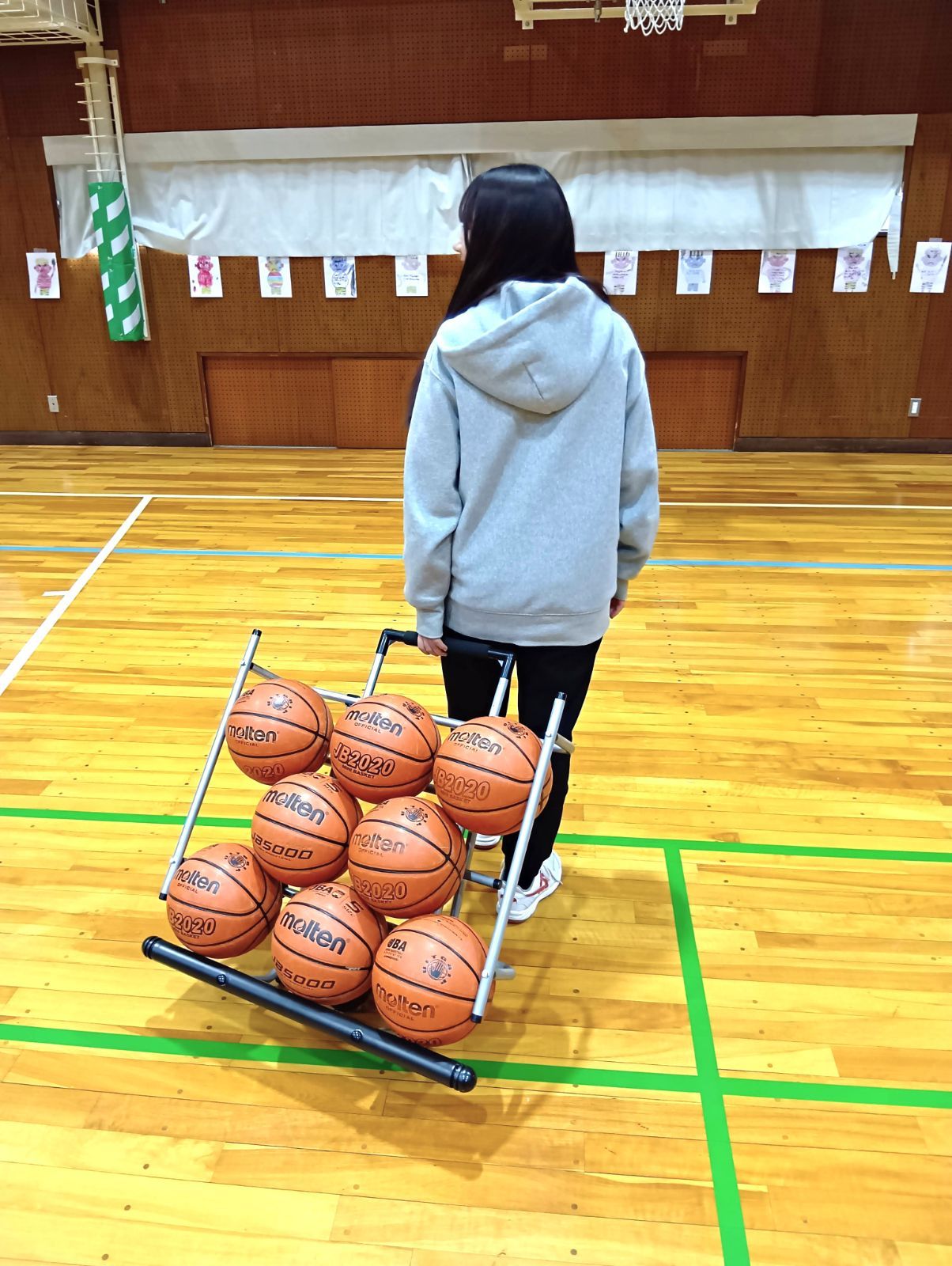 日本製ボールキャリー サッカー バスケットボール バレーボール 体育館 部活 クラブチーム 運動 収納 スポーツ少年団