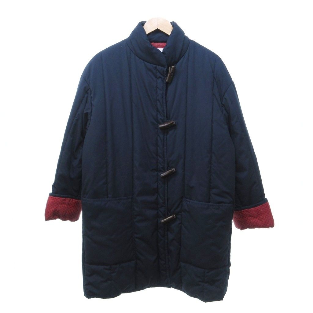クリスチャンディオール Christian Dior SPORTS ヴィンテージ 中綿コート ジャケット ロング丈 裏地 総柄 ネイビー M