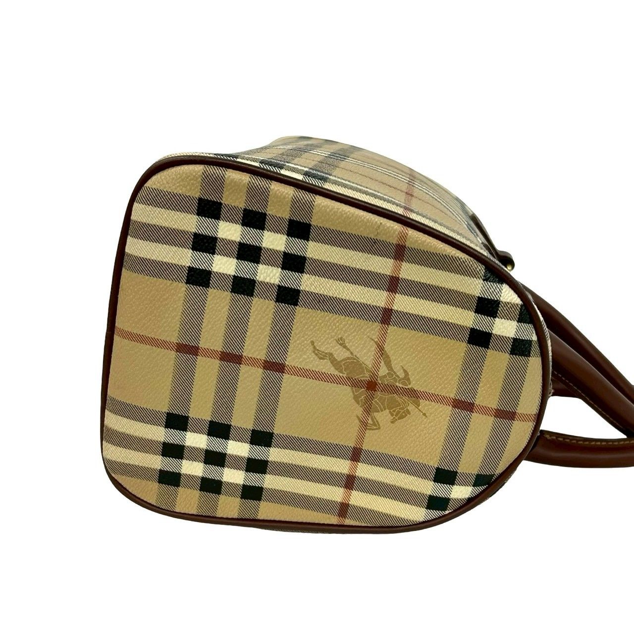 【極美品】バーバリー ハンドバッグ ノバチェック シャドーホース ボストン 極 美品 BURBERRY バーバリー ノバチェック シャドーホース 柄 レザー