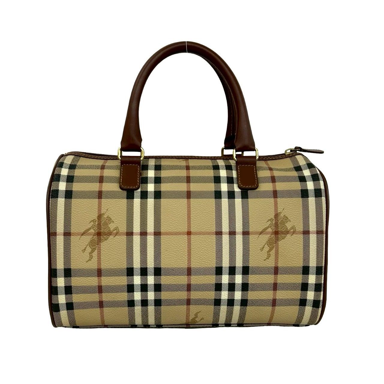 激レア✨バーバリー　ノバチェック　ハンドバッグ　ホース　希少カラー 極 美品 BURBERRY バーバリー ノバチェック シャドーホース 柄 レザー